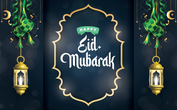 religious Eid Mubarak HD Desktop Wallpaper | Background Image