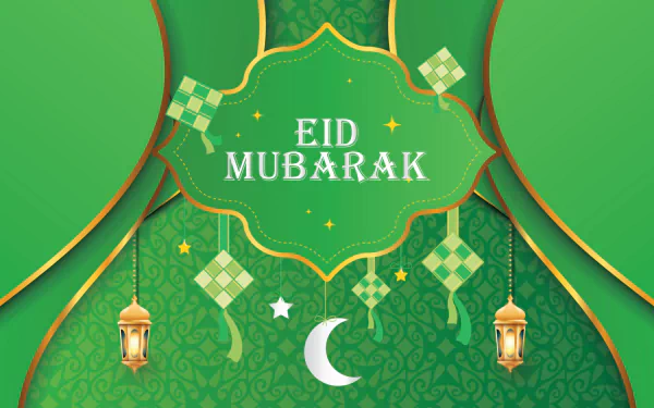 religious Eid Mubarak HD Desktop Wallpaper | Background Image