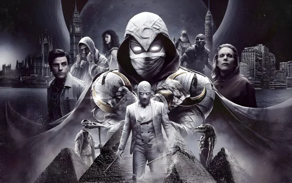 Ethan Hawke May Calamawy Oscar Isaac TV Show Moon Knight HD Desktop Wallpaper | Background Image
