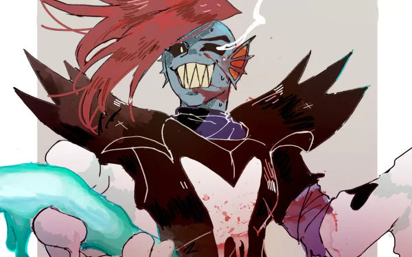 Undyne the Undying (Undertale) video game Undertale HD Desktop Wallpaper | Background Image