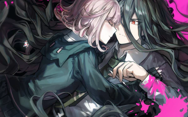 Nanami Chiaki Hajime Hinata video game Danganronpa 2: Goodbye Despair HD Desktop Wallpaper | Background Image