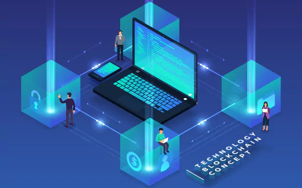technology Blockchain HD Desktop Wallpaper | Background Image