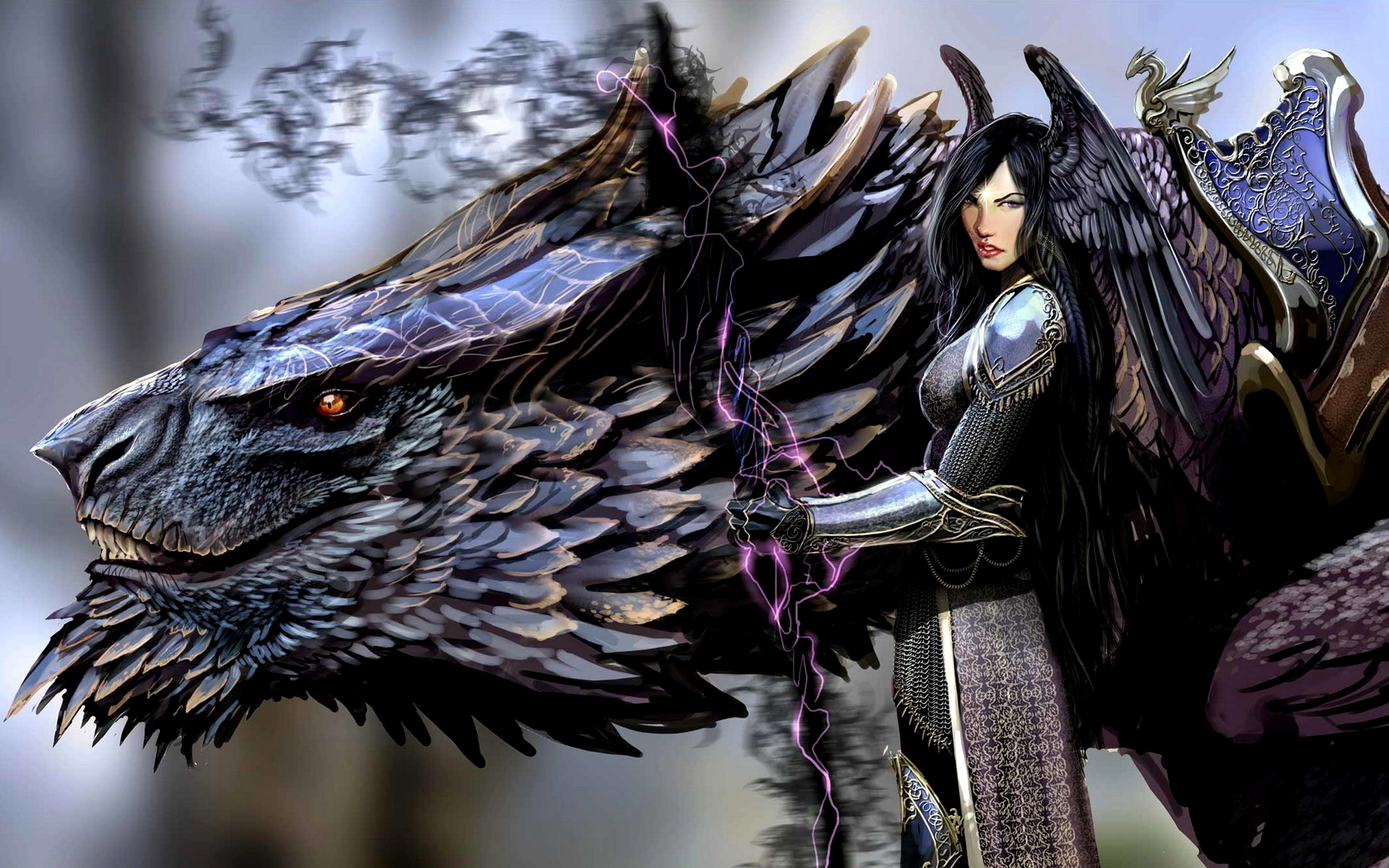 Champion of Freya: Stunning fantasy artwork featuring a magnificent dragon by Stjepan Sejic.