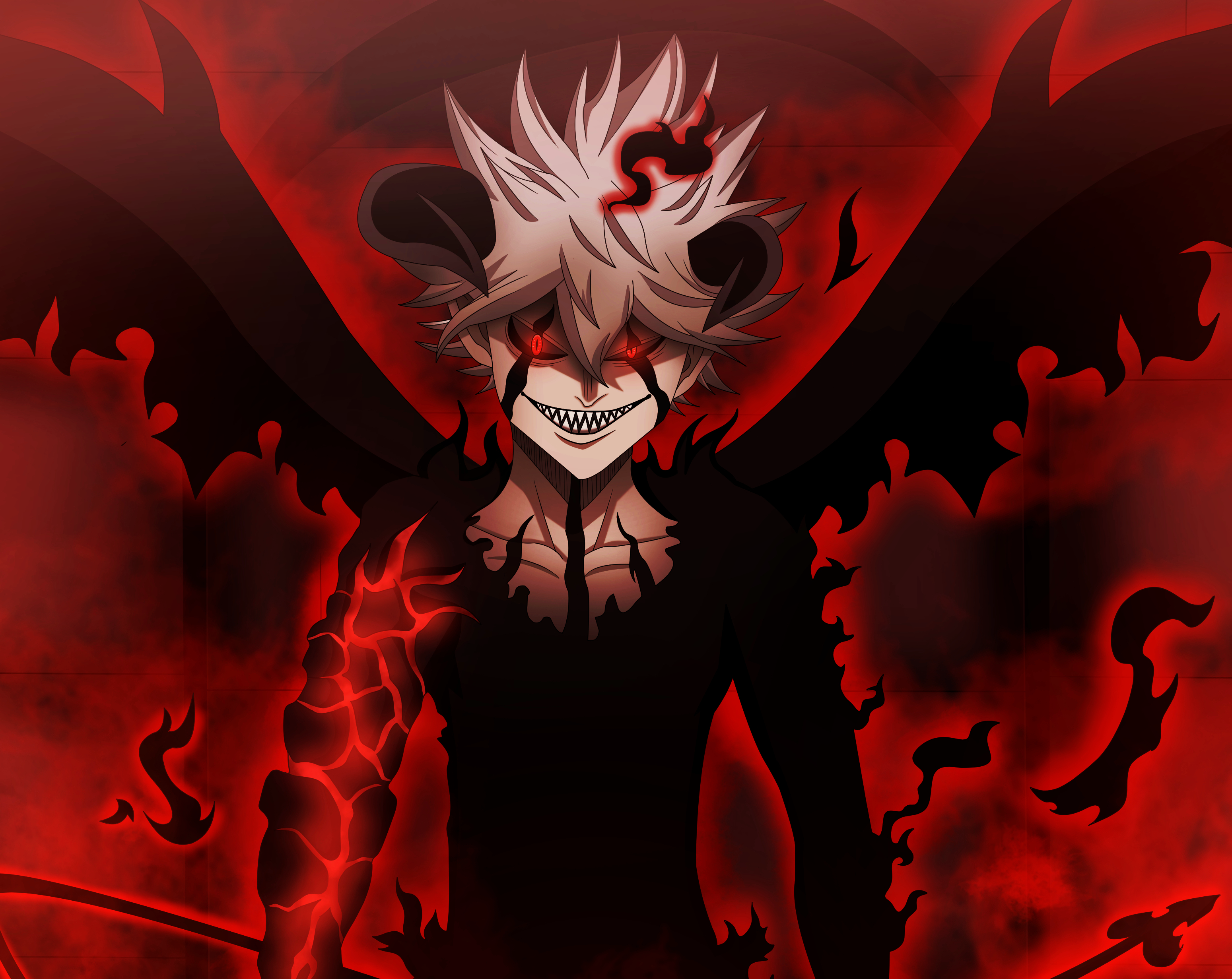 Dark Dark Background Liebe Black Clover Asta Hd Wallpaper