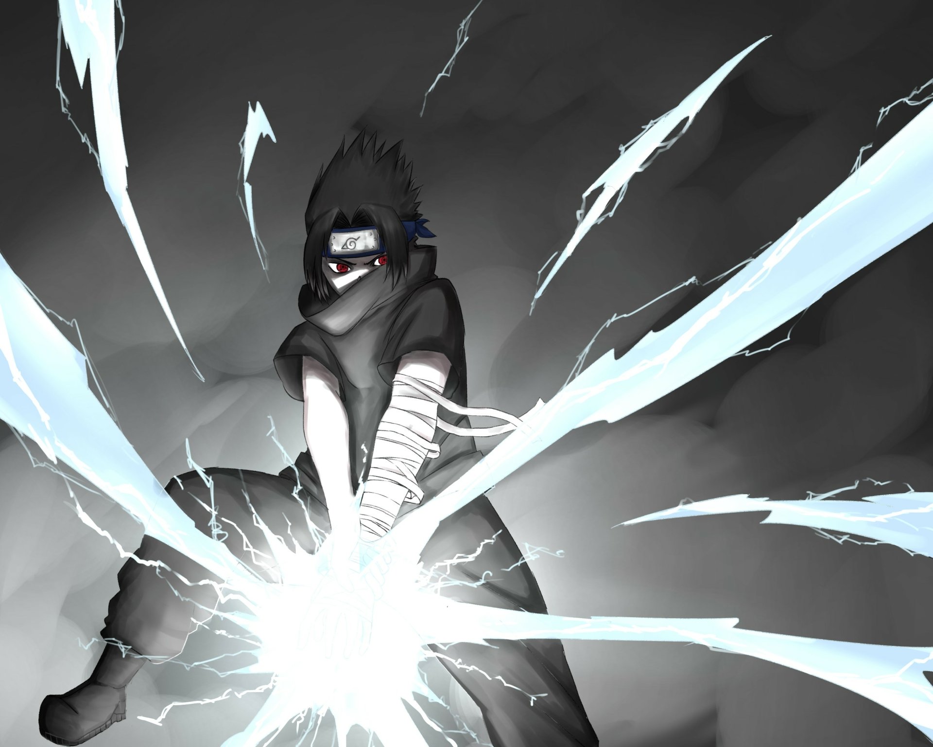 Download Sasuke Uchiha Chidori (Naruto) Anime Naruto HD Wallpaper by ちゃぱだんご