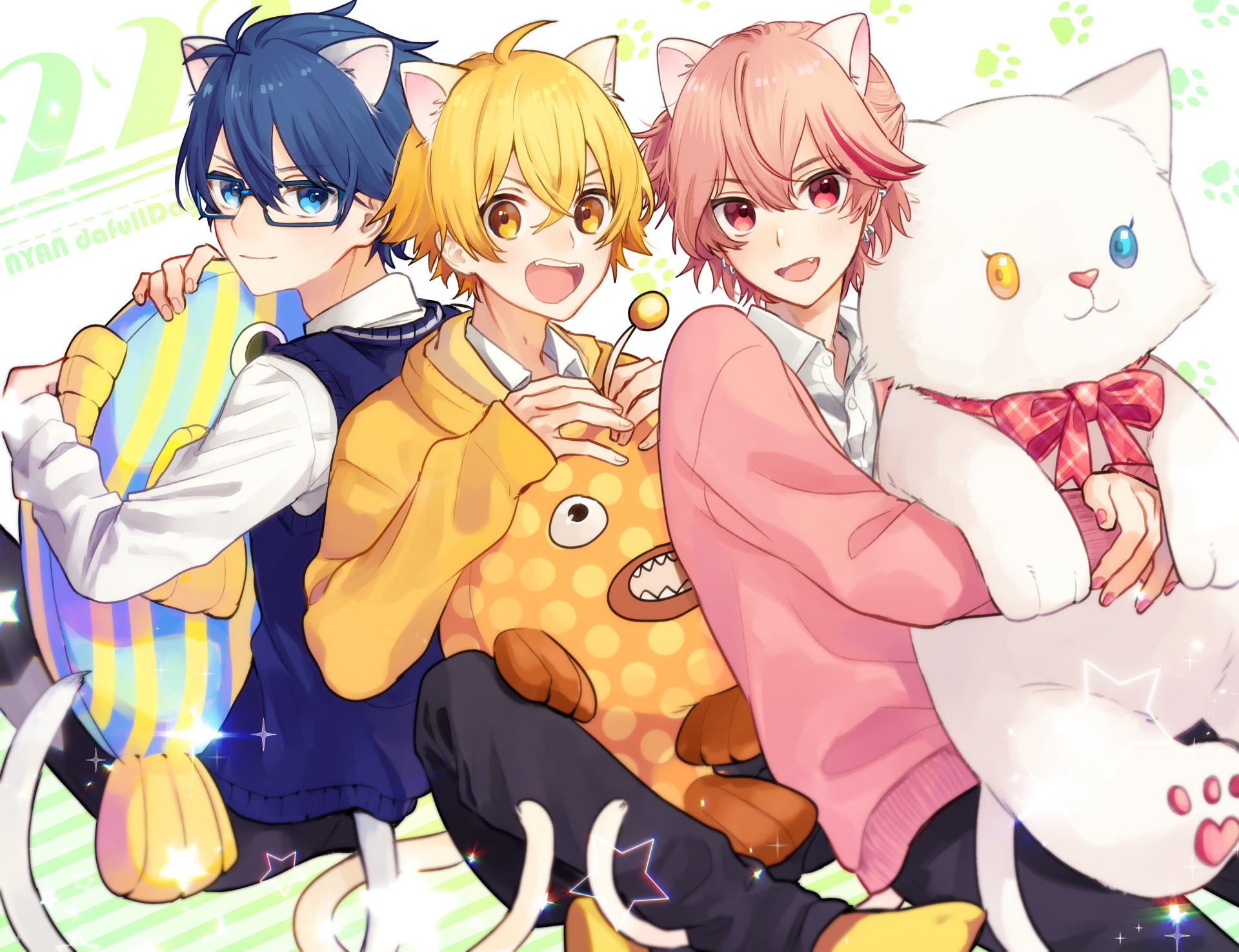 Download Merry Panic Yano Reiji Hinata Mahiru Asahi Sora Video Game Dance Killer Trick! 4k Ultra HD Wallpaper