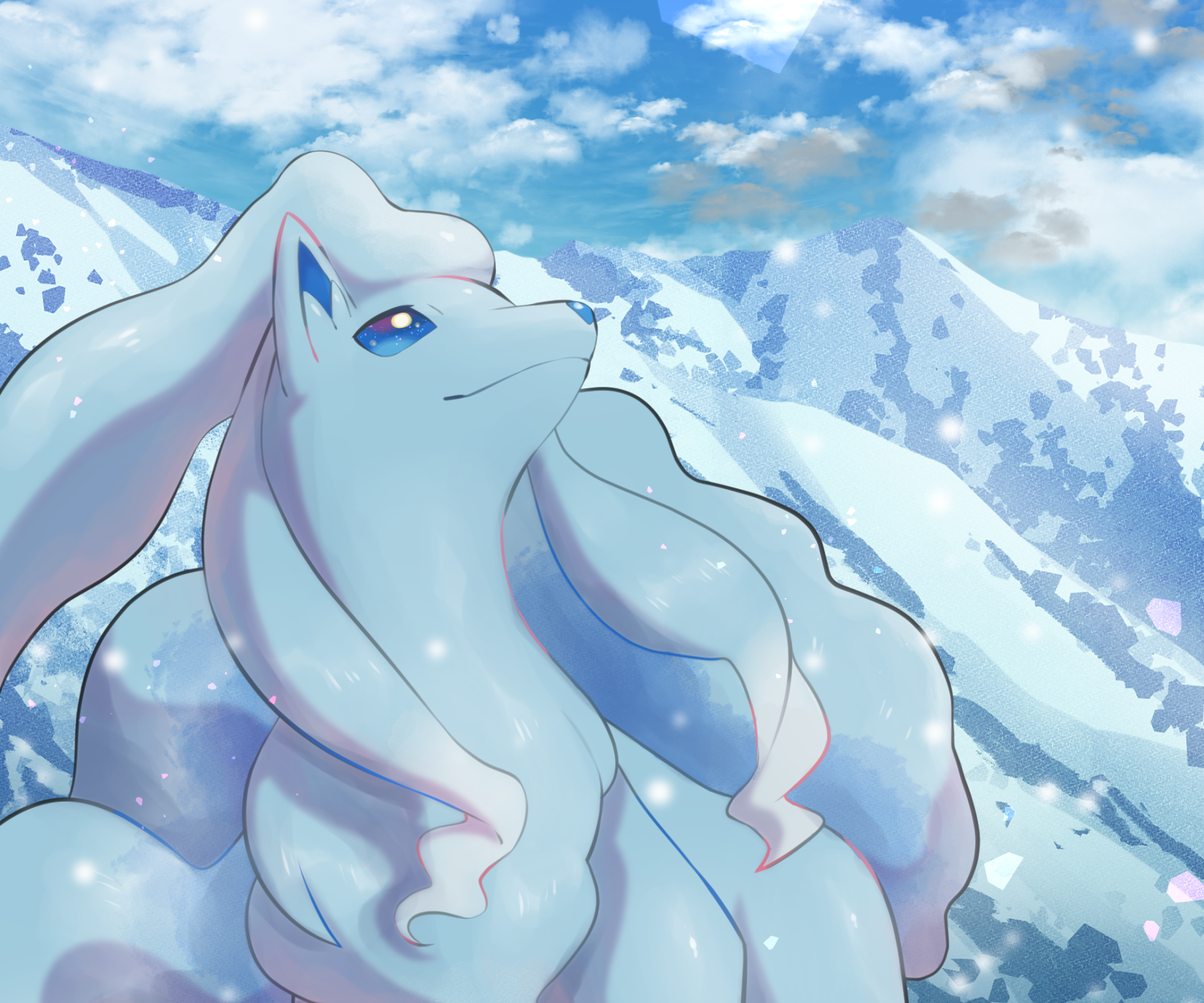 Download Ninetales (Pokémon) Video Game Pokémon: Sun And Moon HD Wallpaper by 温負