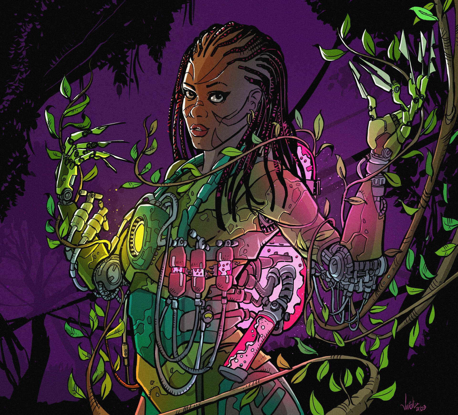 Download Sci Fi Cyborg HD Wallpaper by João Antunes Jr.