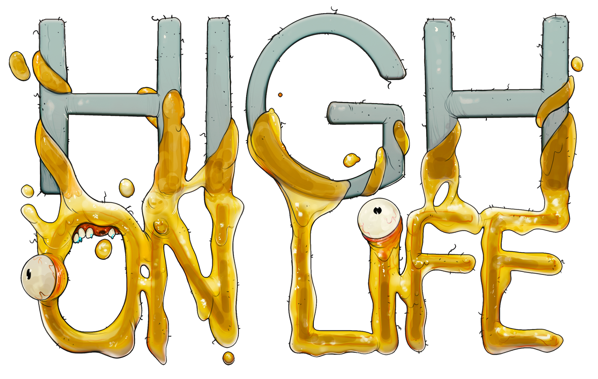 Hi is life. High on Life logo. High Life лого. High on Life игра. High on Life арт.