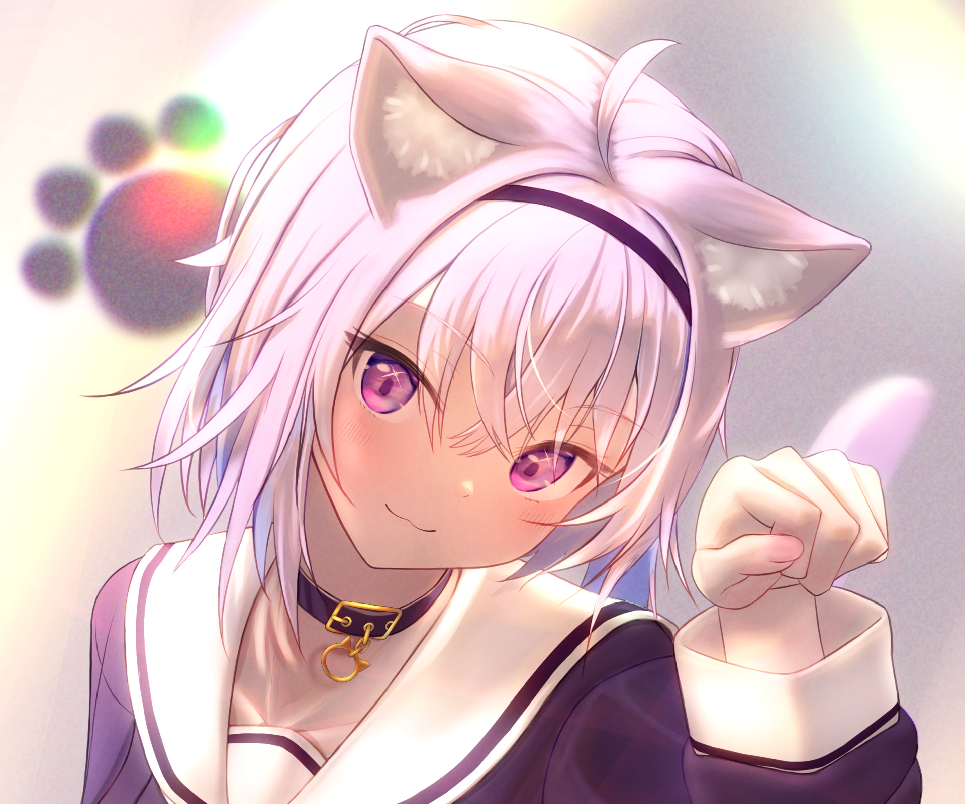 Download Hololive Nekomata Okayu Anime Virtual Youtuber HD Wallpaper