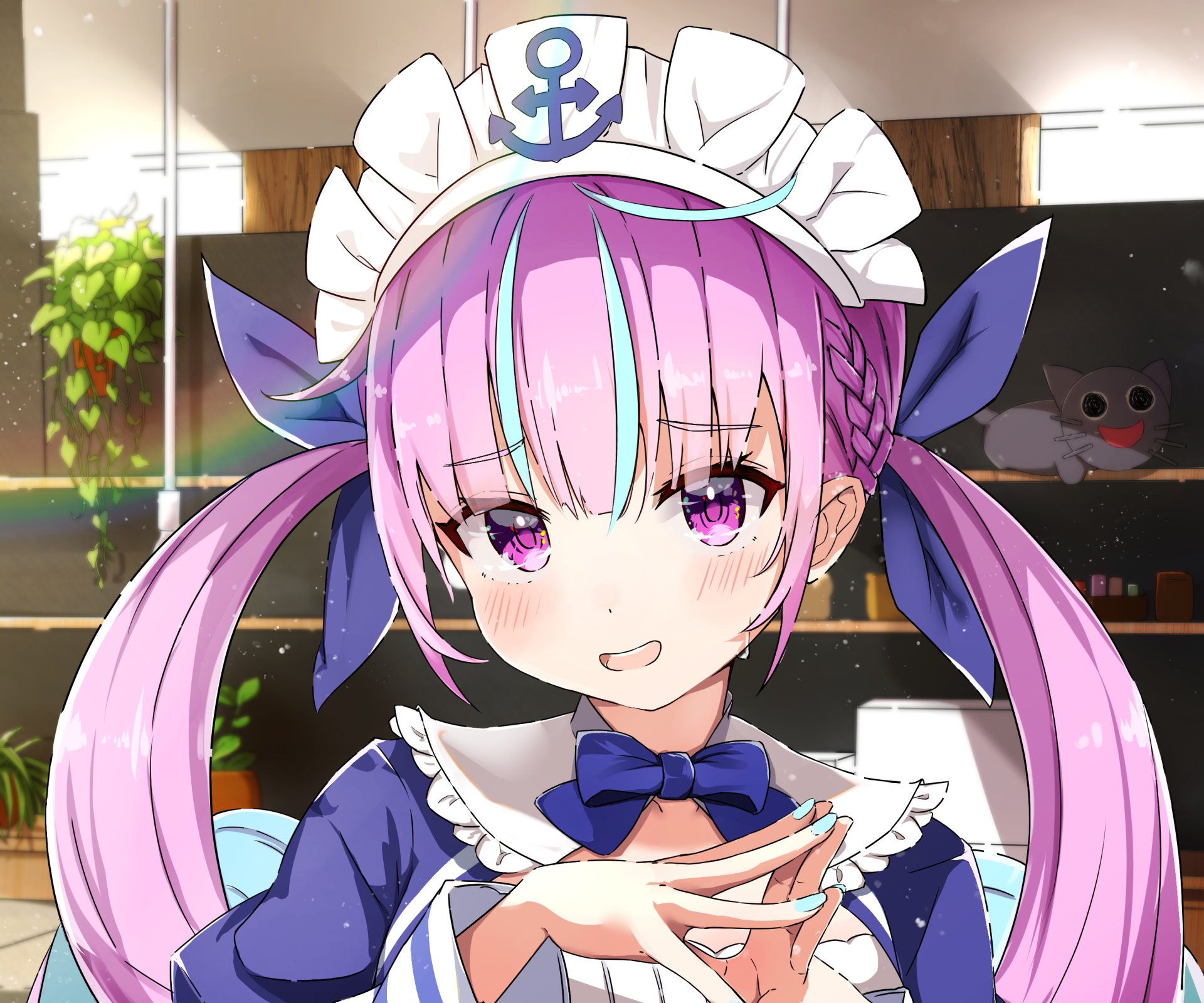 Download Hololive Minato Aqua Anime Virtual Youtuber HD Wallpaper