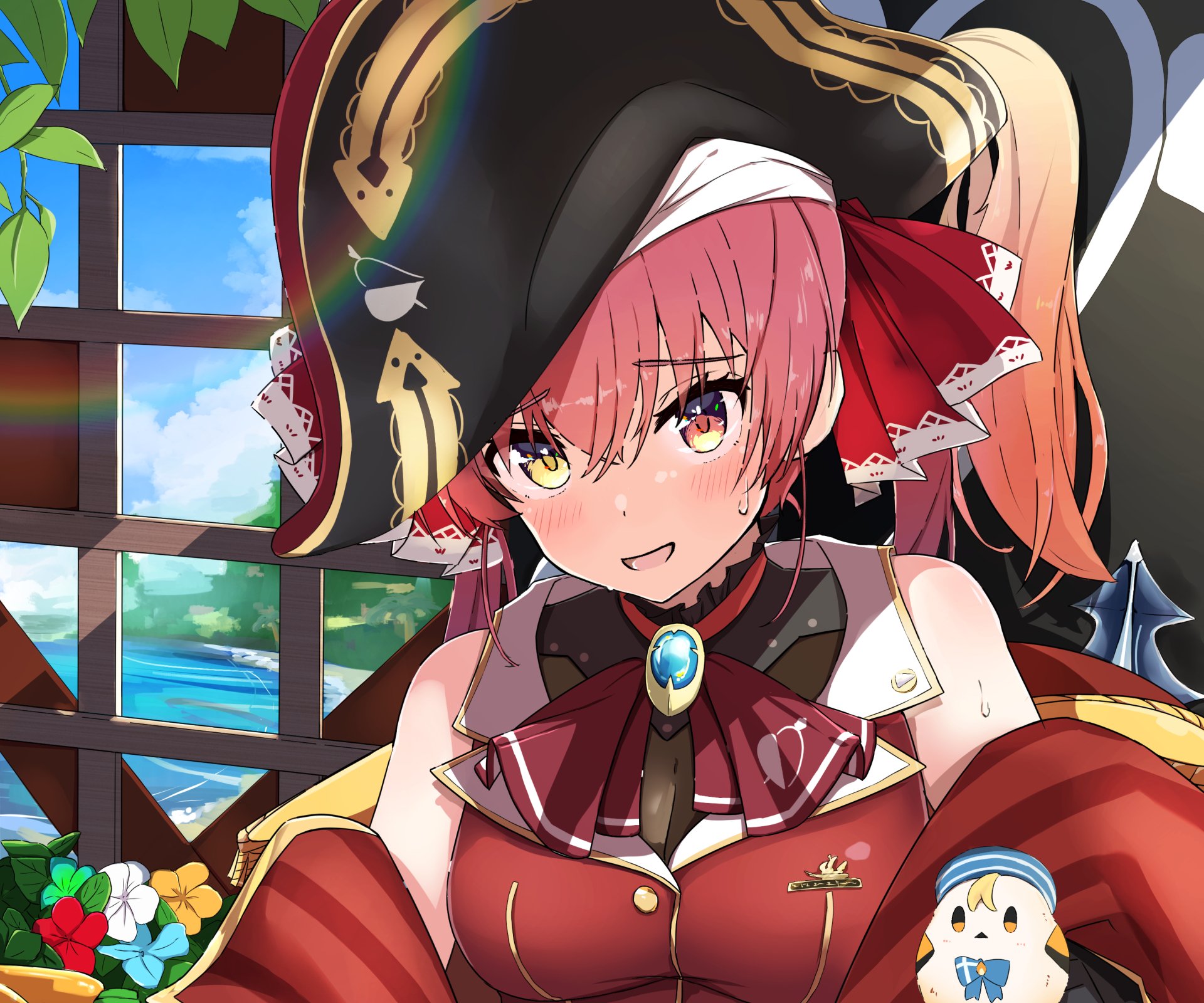 Download Hololive Houshou Marine Anime Virtual Youtuber HD Wallpaper