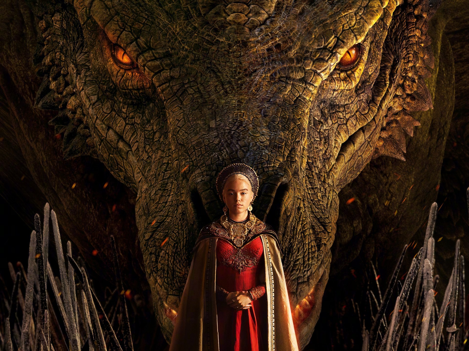 Rhaenyra Targaryen portrayed by Milly Alcock in the TV show House of the Dragon - HD desktop wallpaper and background.