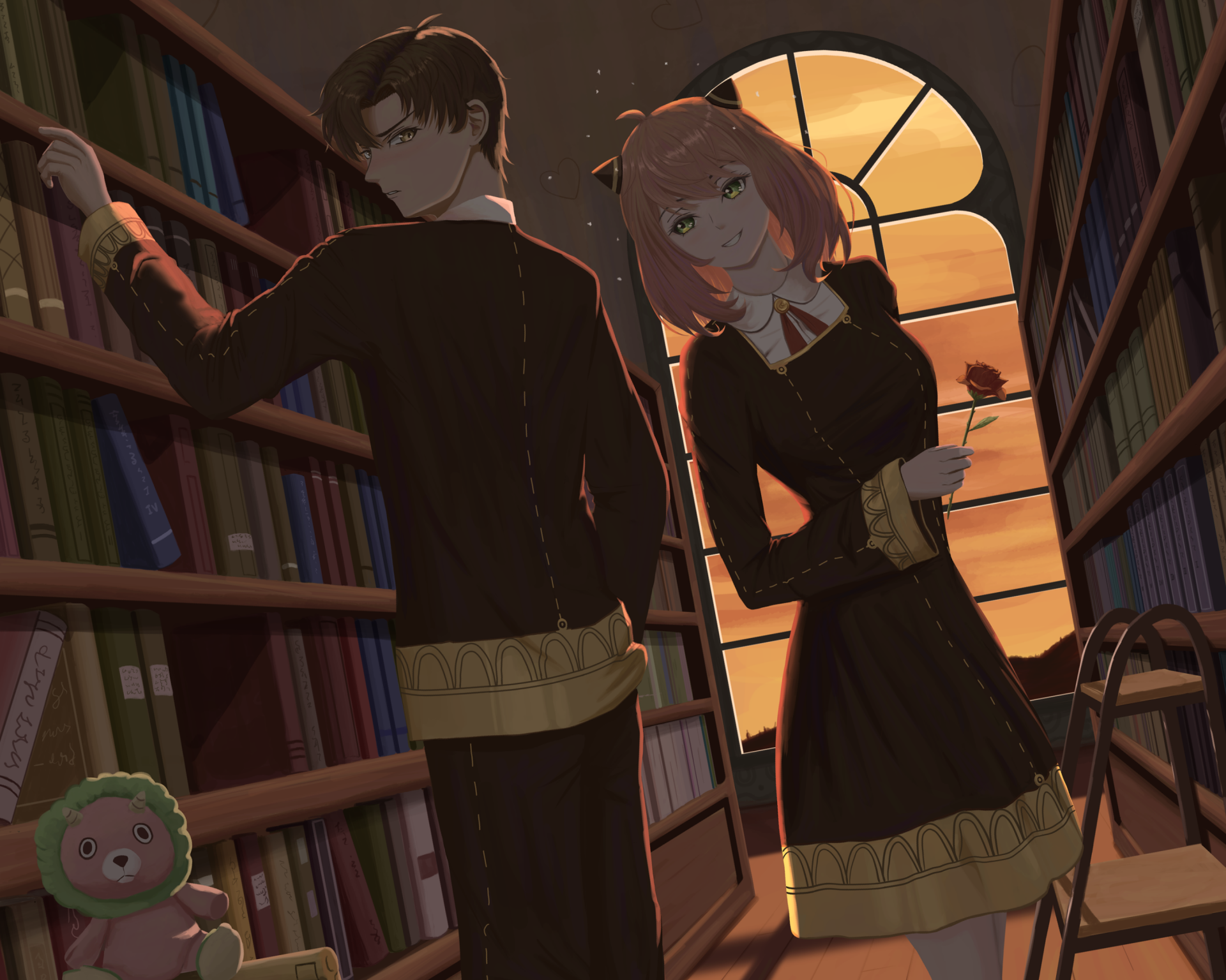 Download Anya Forger Damian Desmond Anime Spy X Family HD Wallpaper by 暖伤