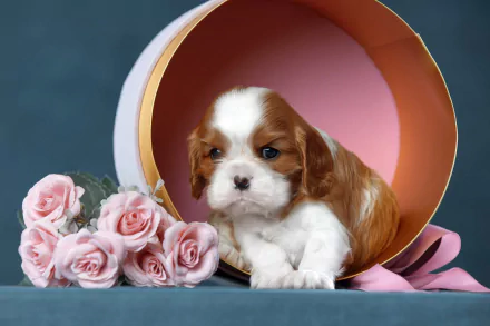 puppy Animal King Charles Spaniel HD Desktop Wallpaper | Background Image
