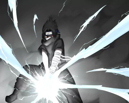 Sasuke Uchiha Chidori (Naruto) Anime Naruto HD Desktop Wallpaper | Background Image