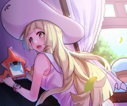 Lillie (Pokemon) video game Pokémon: Sun and Moon HD Desktop Wallpaper | Background Image
