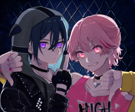 Hinata Mahiru Atago Rentaro video game Dance Killer Trick! HD Desktop Wallpaper | Background Image