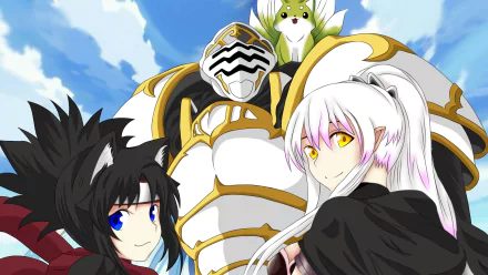 Chiyome (Skeleton Knight in Another World) Ponta (Skeleton Knight in Another World) Arc (Skeleton Knight in Another World) Ariane Glenys Lalatoya Anime Skeleton Knight in Another World HD Desktop Wallpaper | Background Image