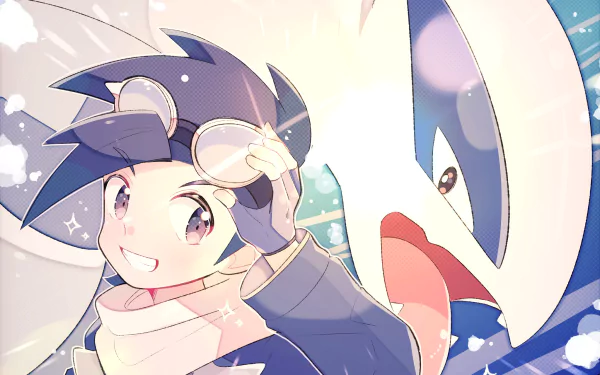 Lugia (Pokémon) Hibiki (Pokémon) video game Pokémon Masters EX HD Desktop Wallpaper | Background Image