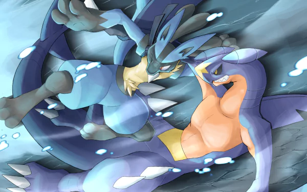 Lucario (Pokémon) Garchomp (Pokémon) video game Pokemon HD Desktop Wallpaper | Background Image