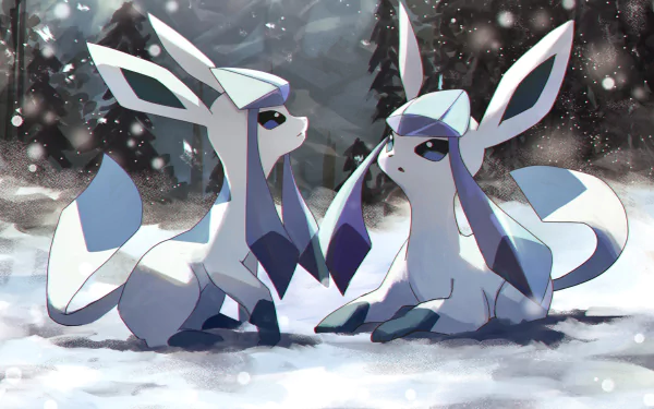 Glaceon (Pokémon) Anime Pokemon HD Desktop Wallpaper | Background Image