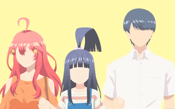 Raiha Uesugi Itsuki Nakano Fuutarou Uesugi Anime The Quintessential Quintuplets HD Desktop Wallpaper | Background Image
