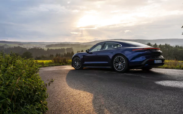 vehicle Porsche Taycan Turbo HD Desktop Wallpaper | Background Image