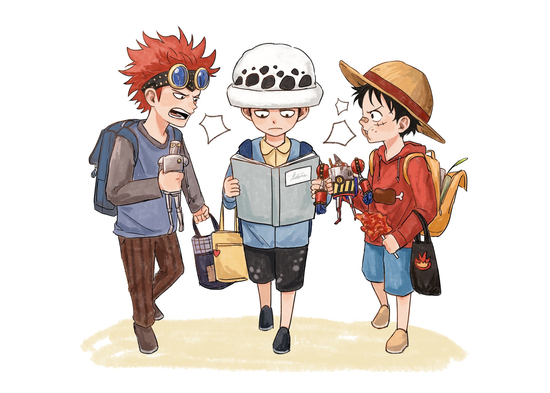 Download Monkey D. Luffy Eustass Kid Trafalgar Law Anime One Piece HD Wallpaper by Bin