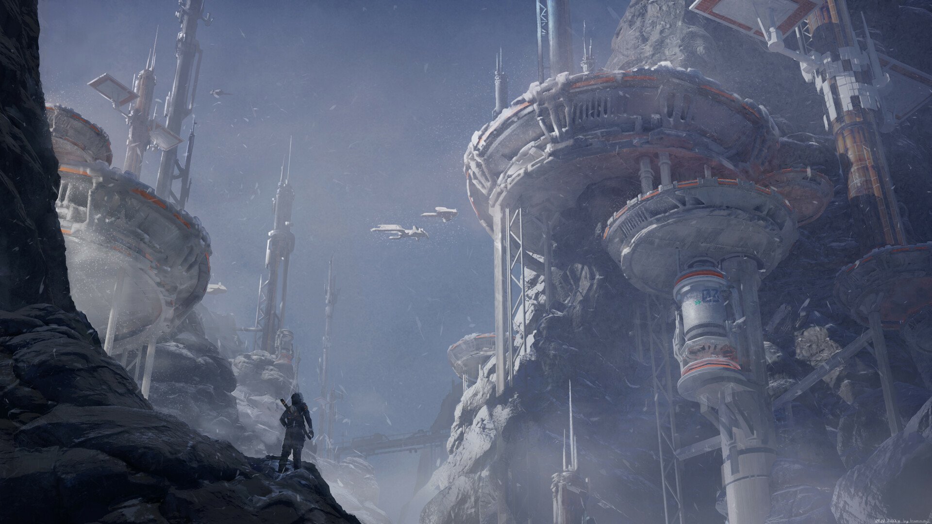 Download Sci Fi City Sci Fi City HD Wallpaper | 1920x1080 | Wallpaper Abyss