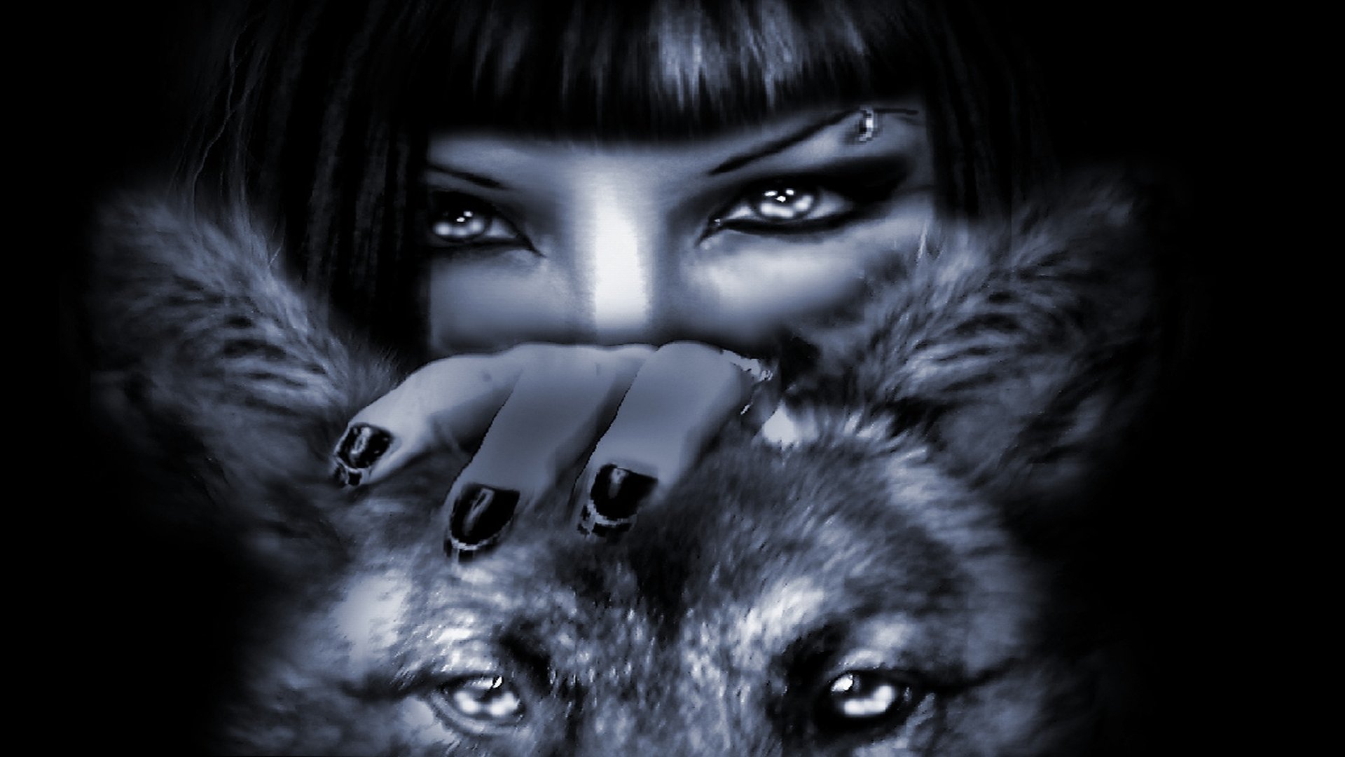 Волчьи глаза у девушки