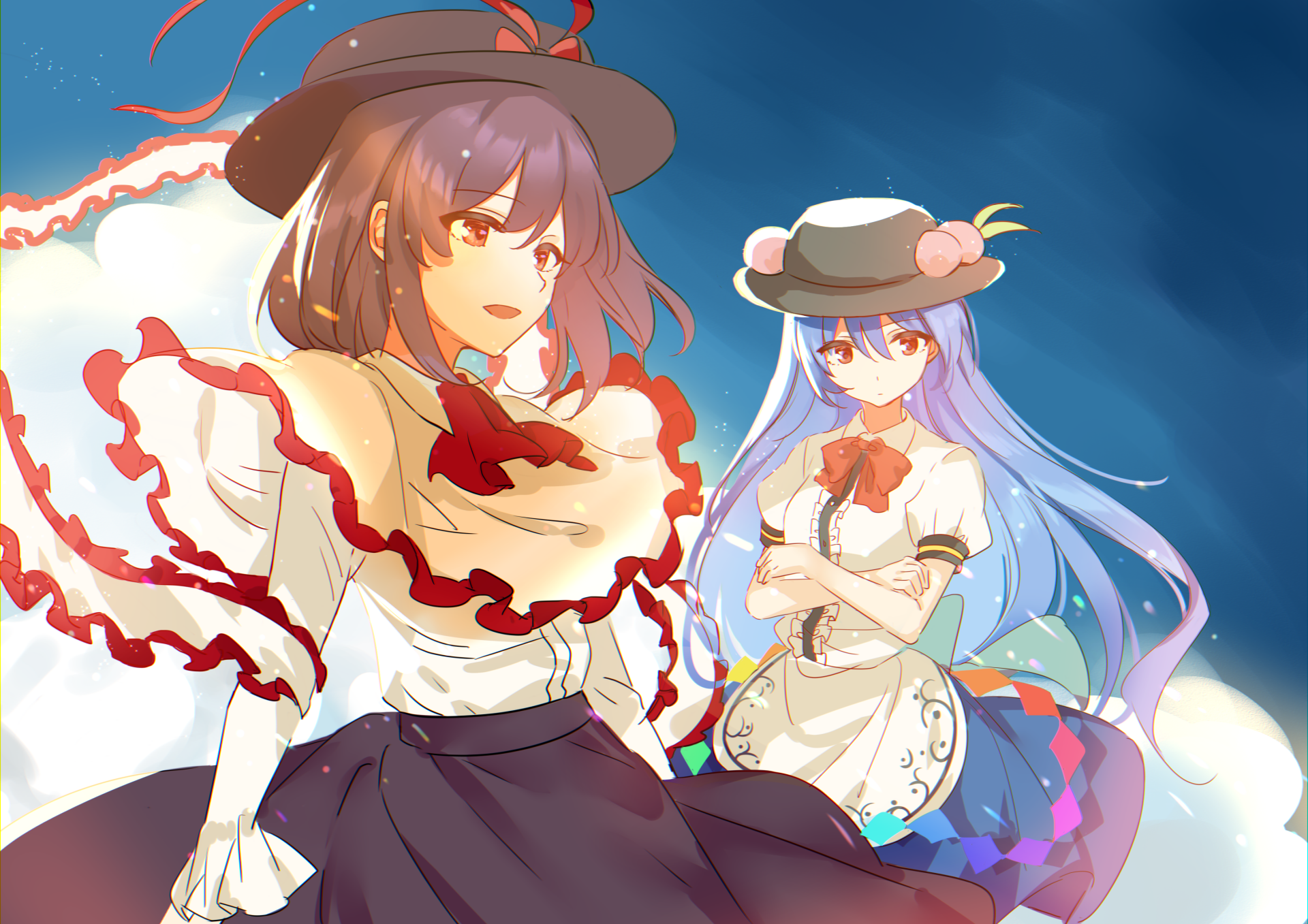 Download Iku Nagae Tenshi Hinanai Anime Touhou HD Wallpaper