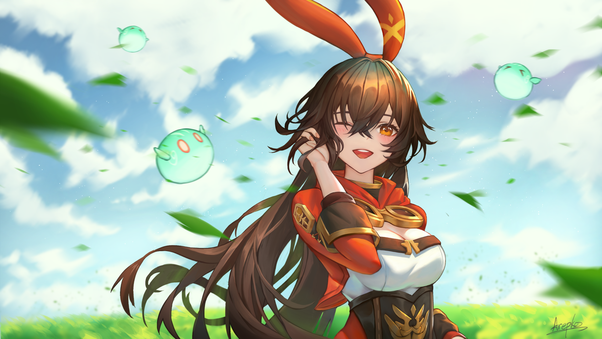Download Amber (Genshin Impact) Video Game Genshin Impact HD Wallpaper