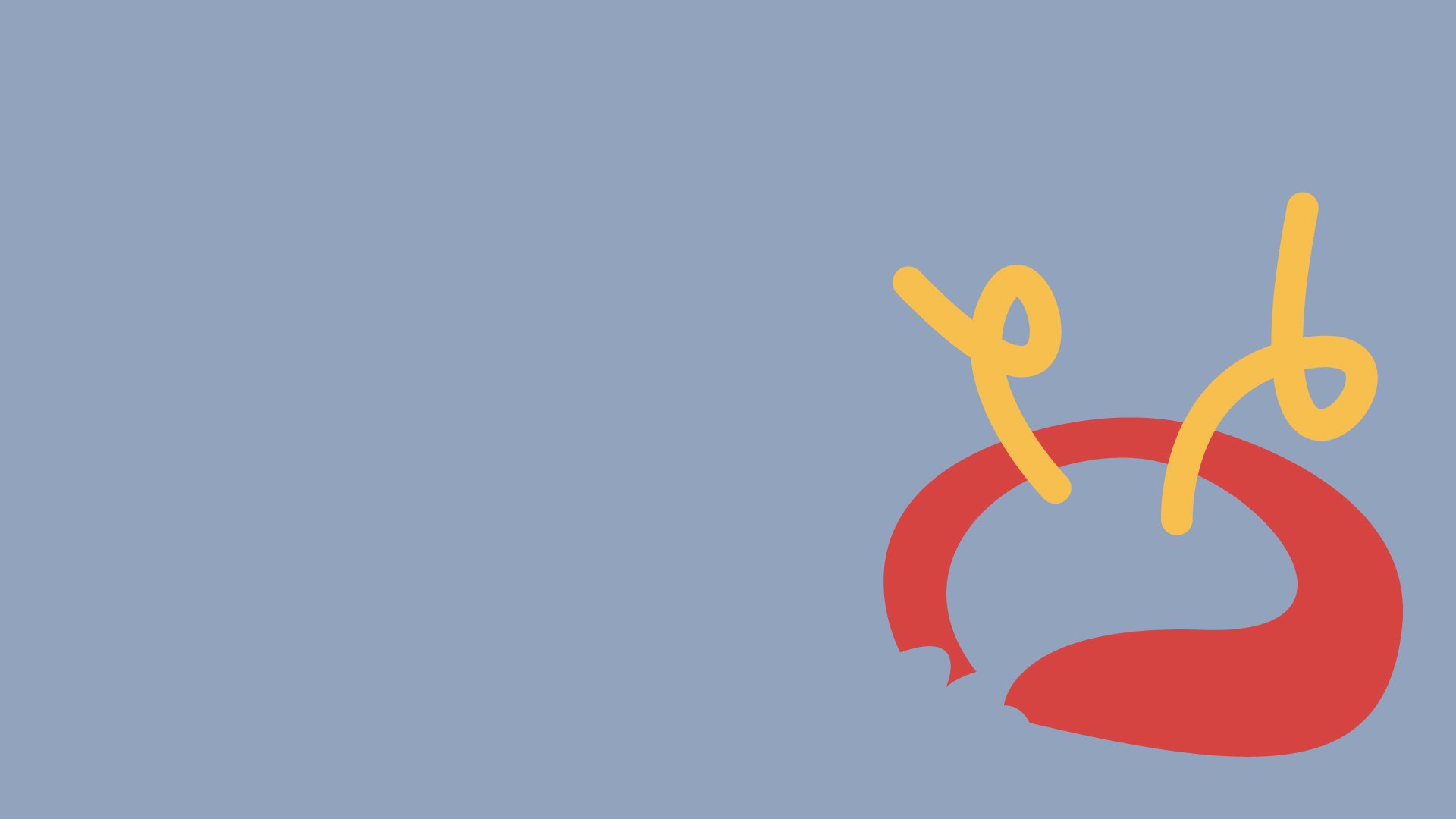 HD PC desktop wallpaper featuring Volbeat, the Bug-type Pokémon, set against a muted blue background in an anime art style.