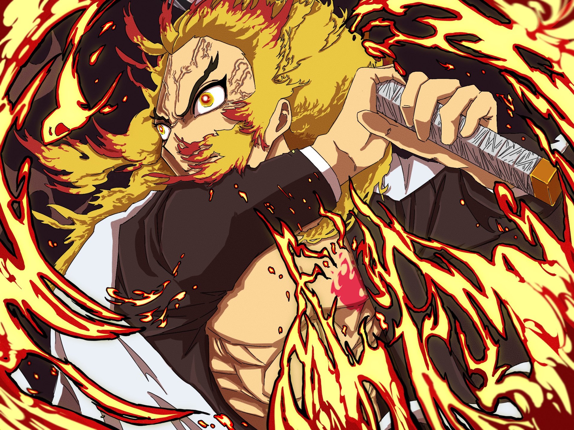 Download Kyojuro Rengoku Anime Demon Slayer: Kimetsu No Yaiba HD ...