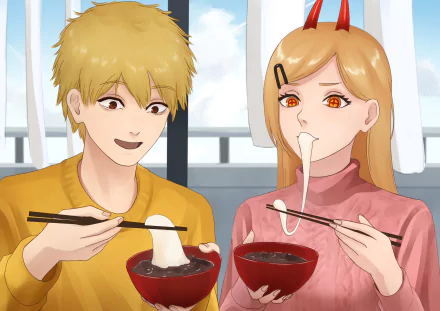 Power (Chainsaw Man) Denji (Chainsaw Man) Anime Chainsaw Man HD Desktop Wallpaper | Background Image