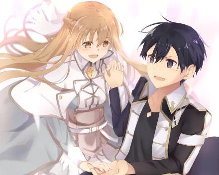 Kirito (Sword Art Online) Asuna Yuuki Anime Sword Art Online Kirito And Asuna HD Desktop Wallpaper | Background Image