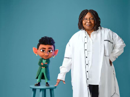  Whoopi Goldberg and her character The Captain