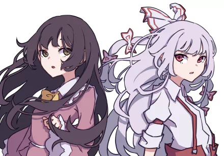 Fujiwara no Mokou Kaguya Houraisan Anime Touhou HD Desktop Wallpaper | Background Image