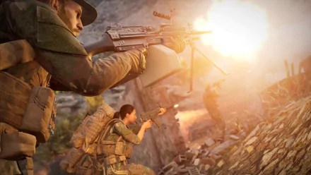 HD wallpaper of Insurgency: Sandstorm game showing soldiers in combat for desktop background.