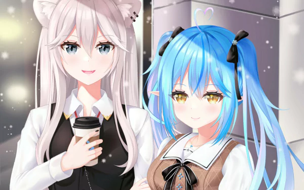 hololive Yukihana Lamy Shishiro Botan Anime Virtual Youtuber HD Desktop Wallpaper | Background Image