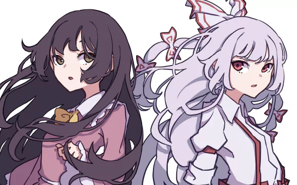 Fujiwara no Mokou Kaguya Houraisan Anime Touhou HD Desktop Wallpaper | Background Image