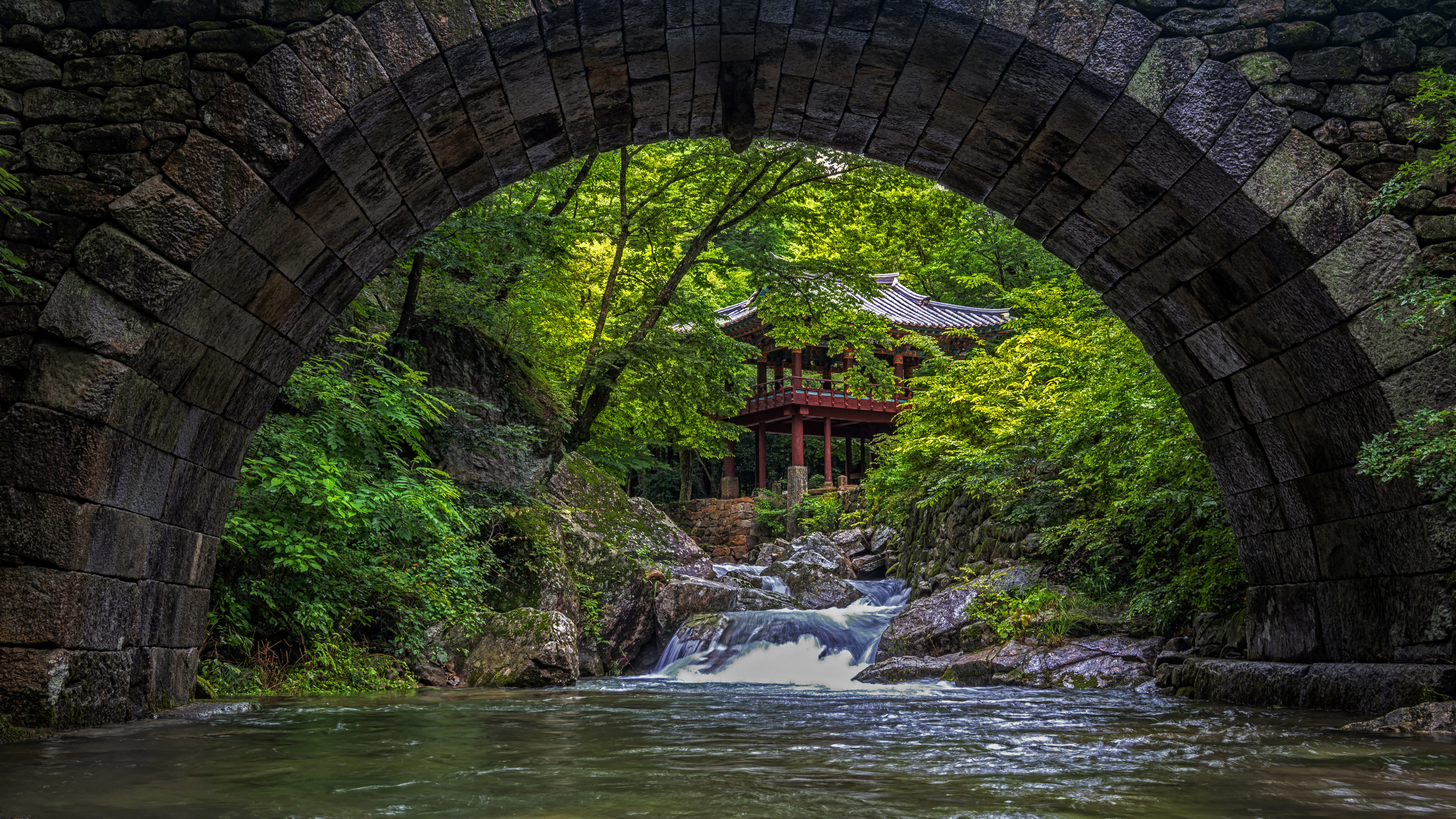 Seungseon Bridge at Seonam Temple in Jogyesan Provincial Park, South Korea by Aaron Choi