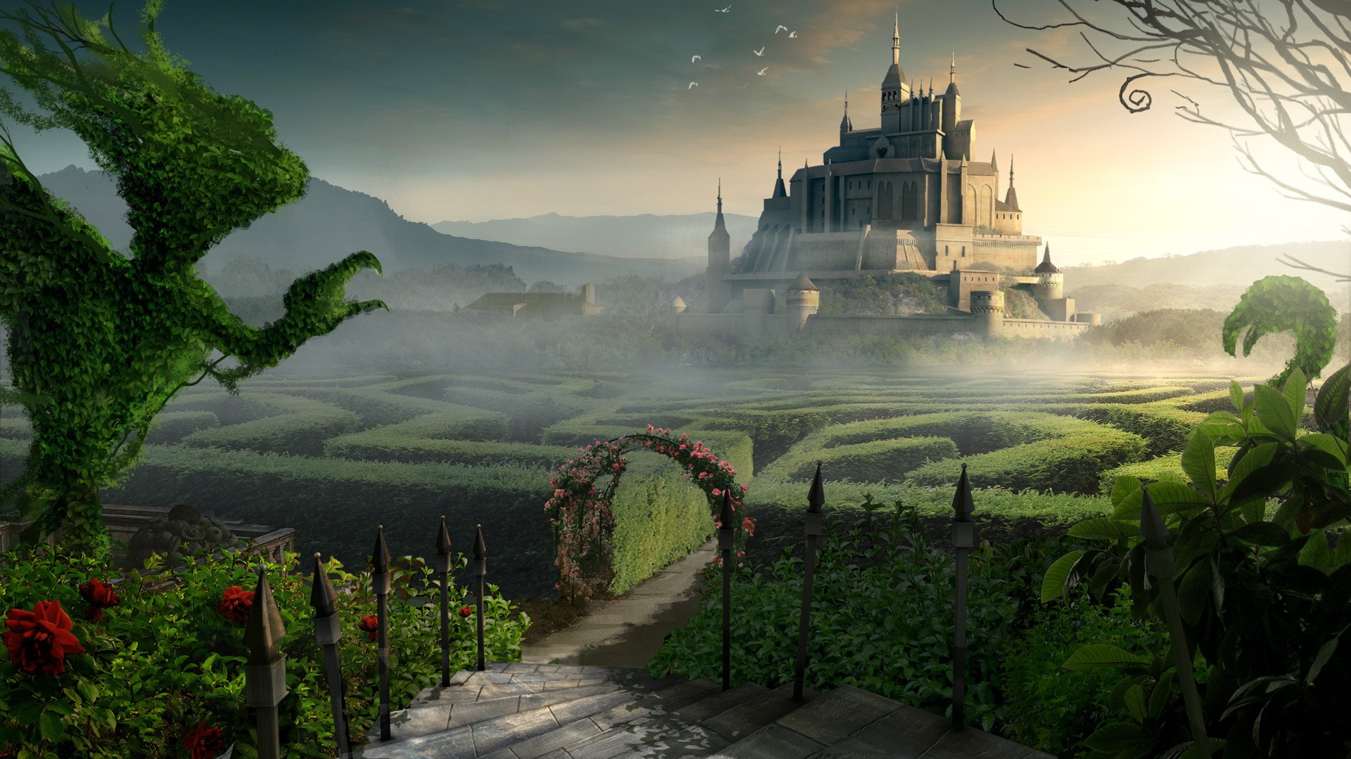 Fantasy Castle HD Wallpaper | Background Image