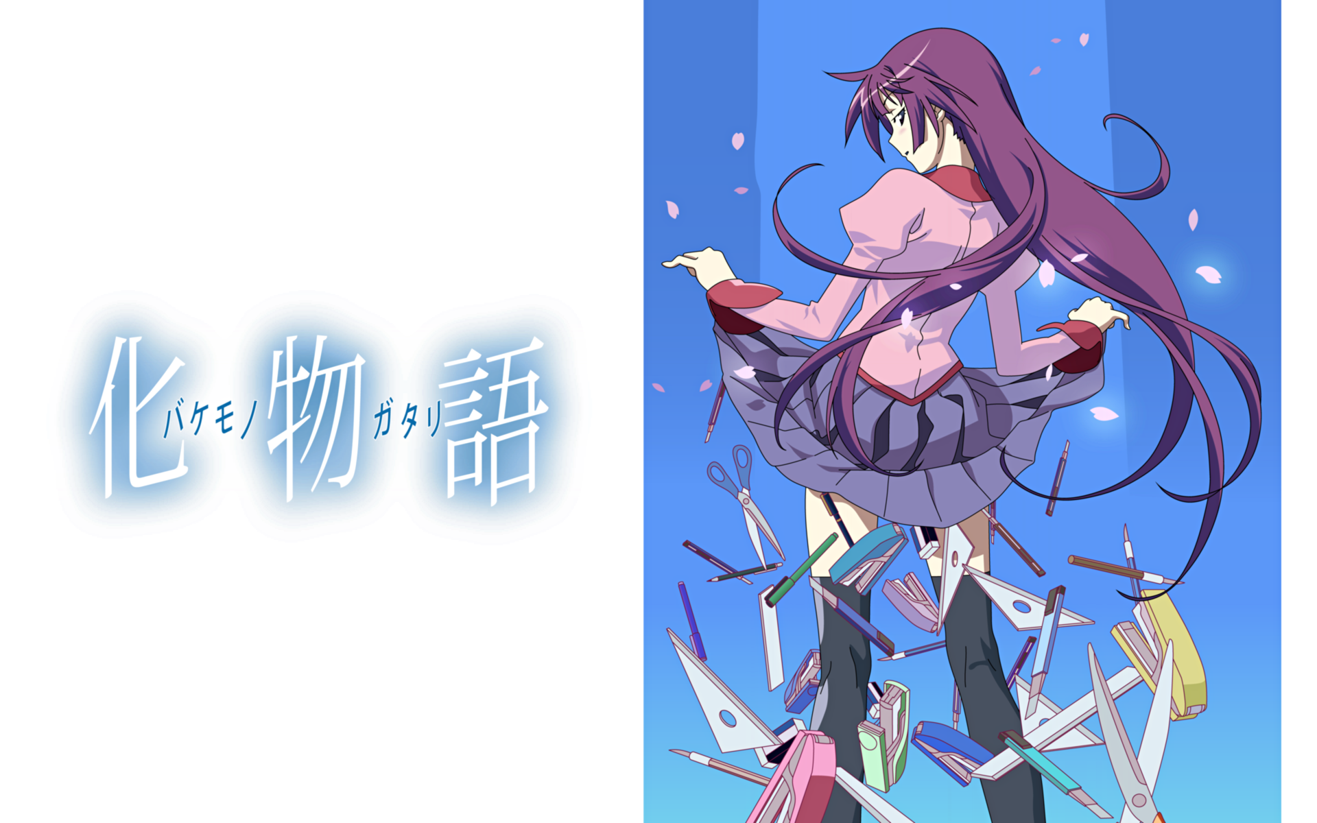 3200x900px | free download | HD wallpaper: Anime, Monogatari (Series),  Bakemonogatari, Hitagi Senjōgahara | Wallpaper Flare