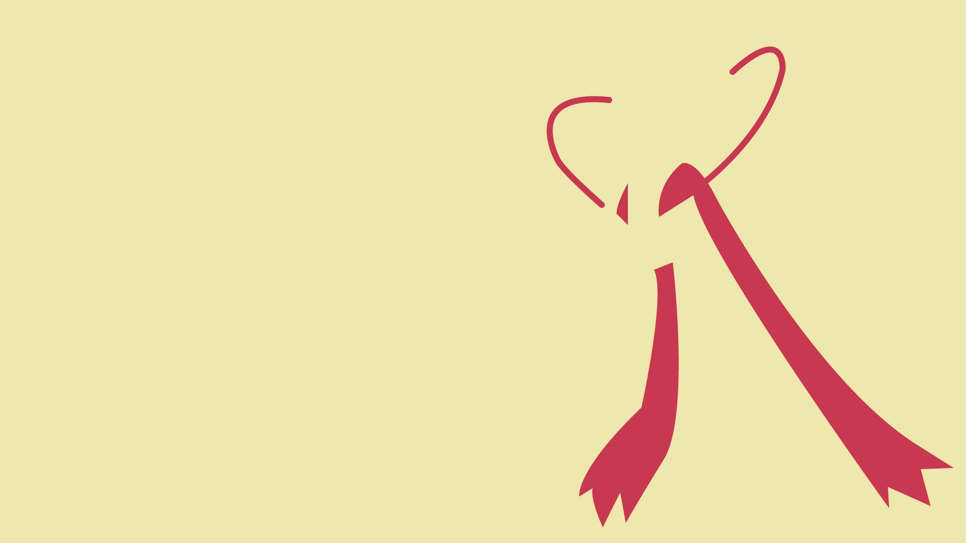 HD anime-style PC wallpaper featuring Milotic, a graceful water Pokémon, depicted with flowing ribbons on a soft beige background.