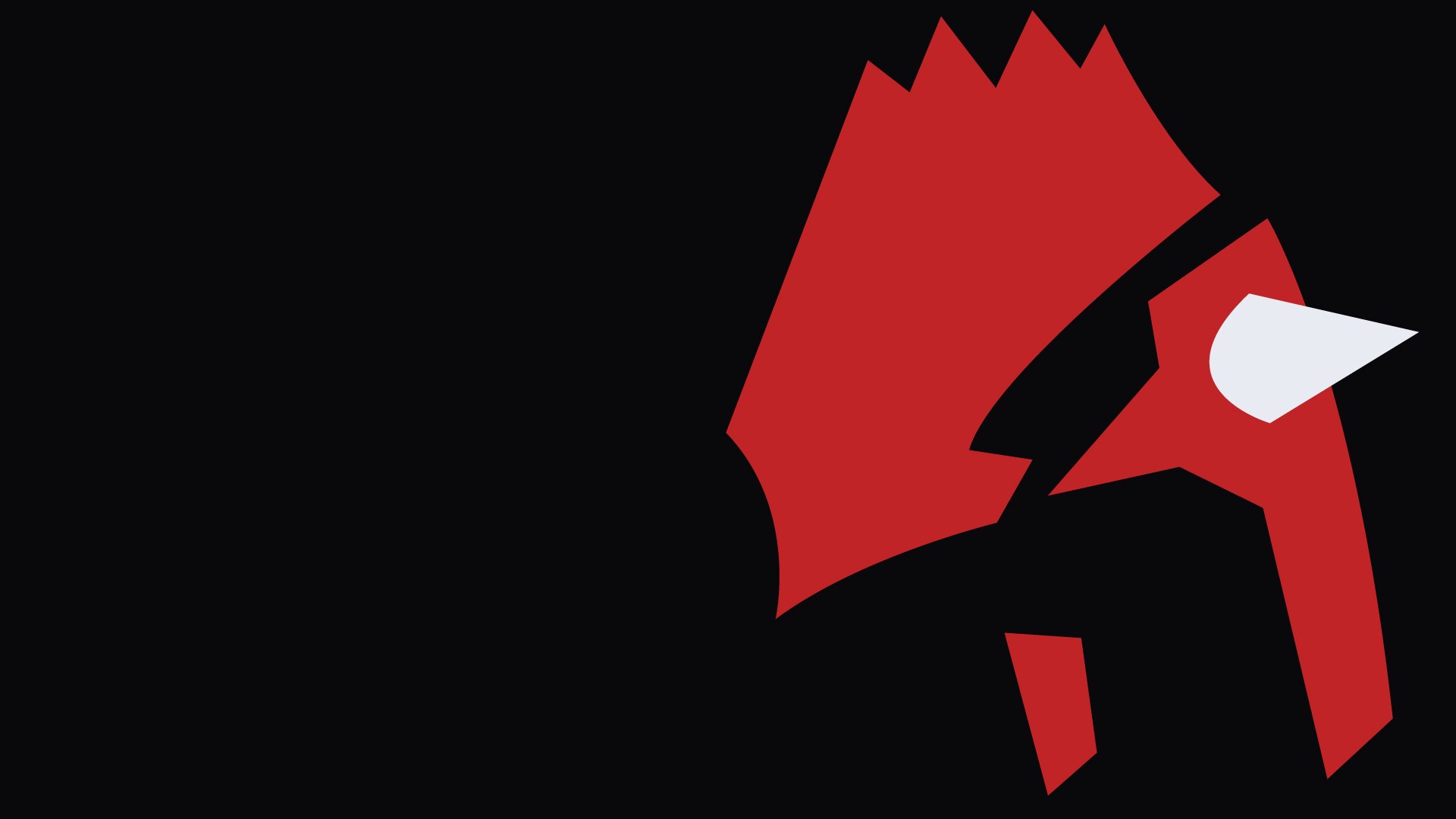 HD PC wallpaper featuring the legendary Fire Pokémon Groudon from the Pokémon anime, depicted in a bold, minimalist style against a black background.
