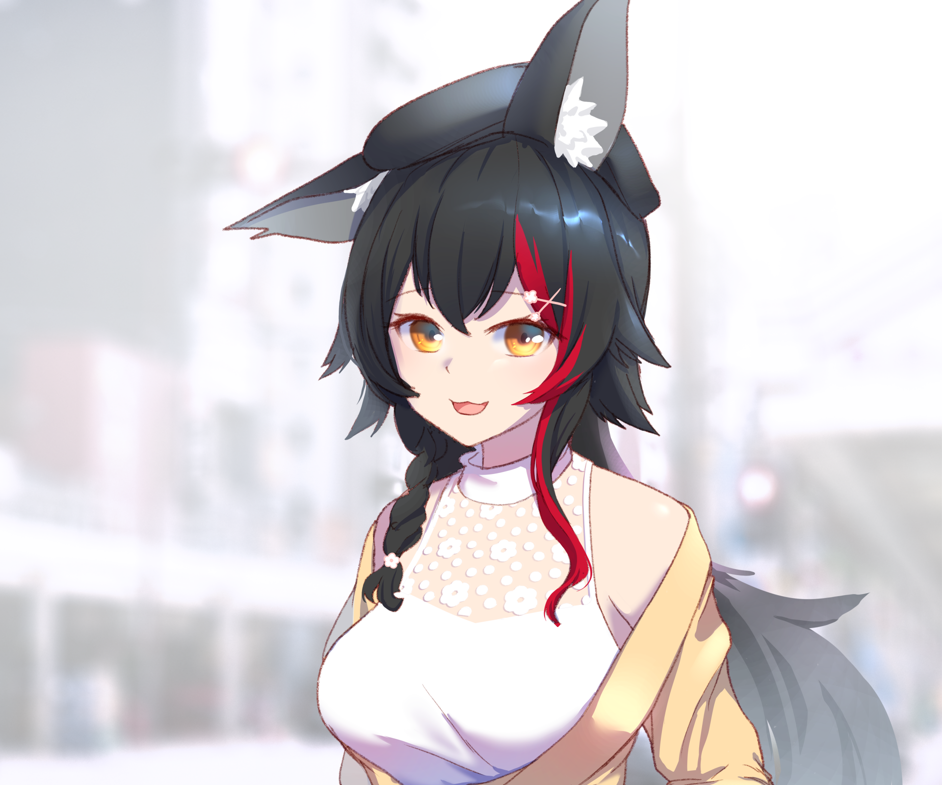 Download Hololive Ookami Mio Anime Virtual Youtuber 4k Ultra HD Wallpaper