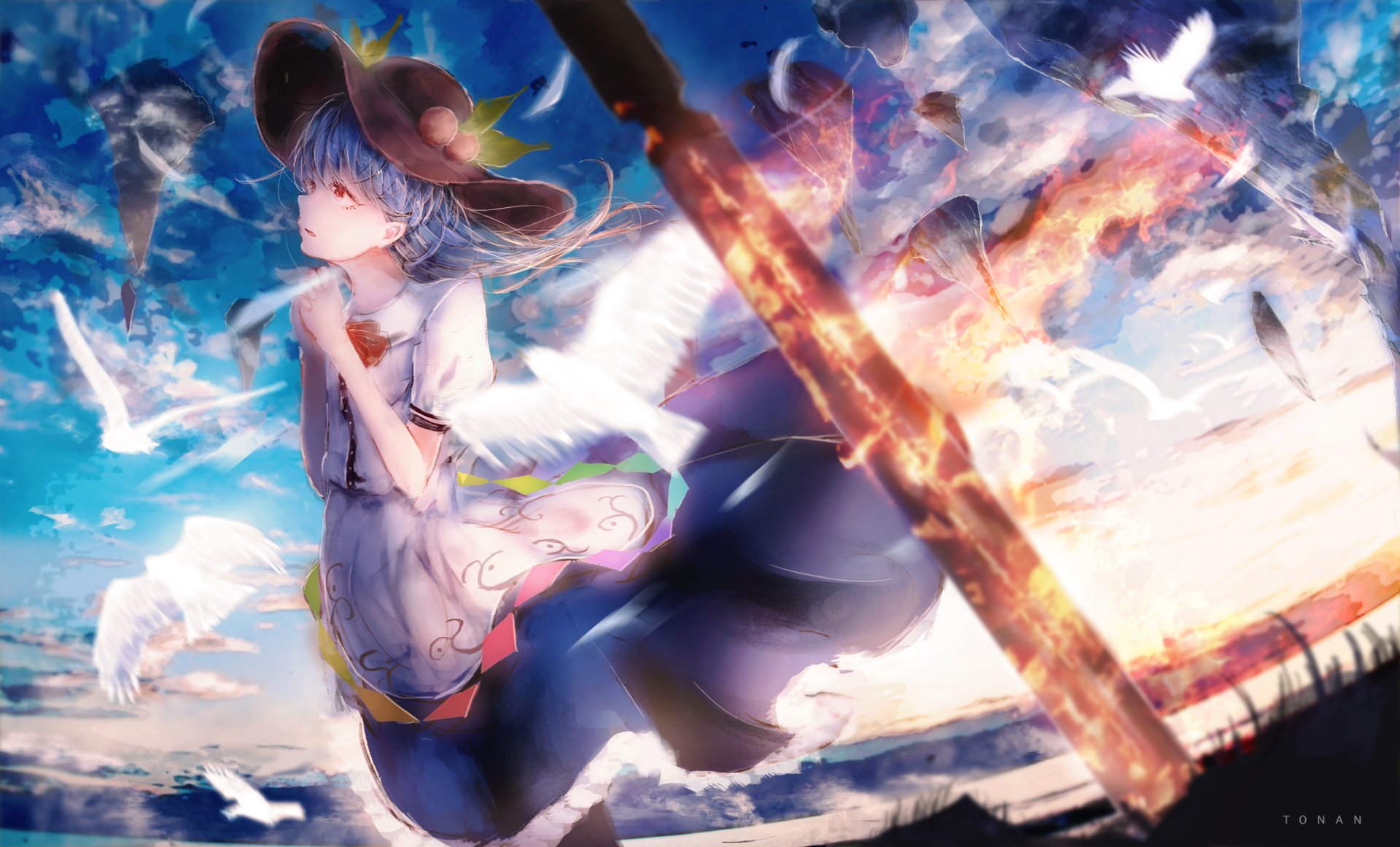 Download Tenshi Hinanai Anime Touhou HD Wallpaper