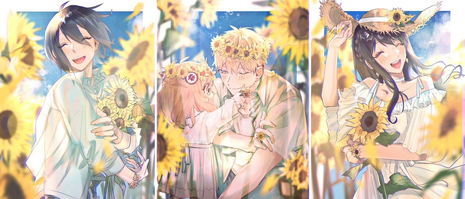 Download Yor Forger Loid Forger Anya Forger Yuri Briar Anime Spy X Family HD Wallpaper by 六花